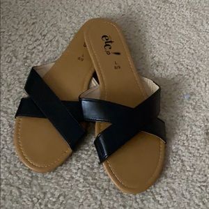 Black Criss Cross Sandals